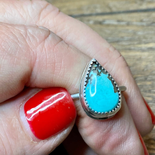 Turquoise Stacker Ring Size 6