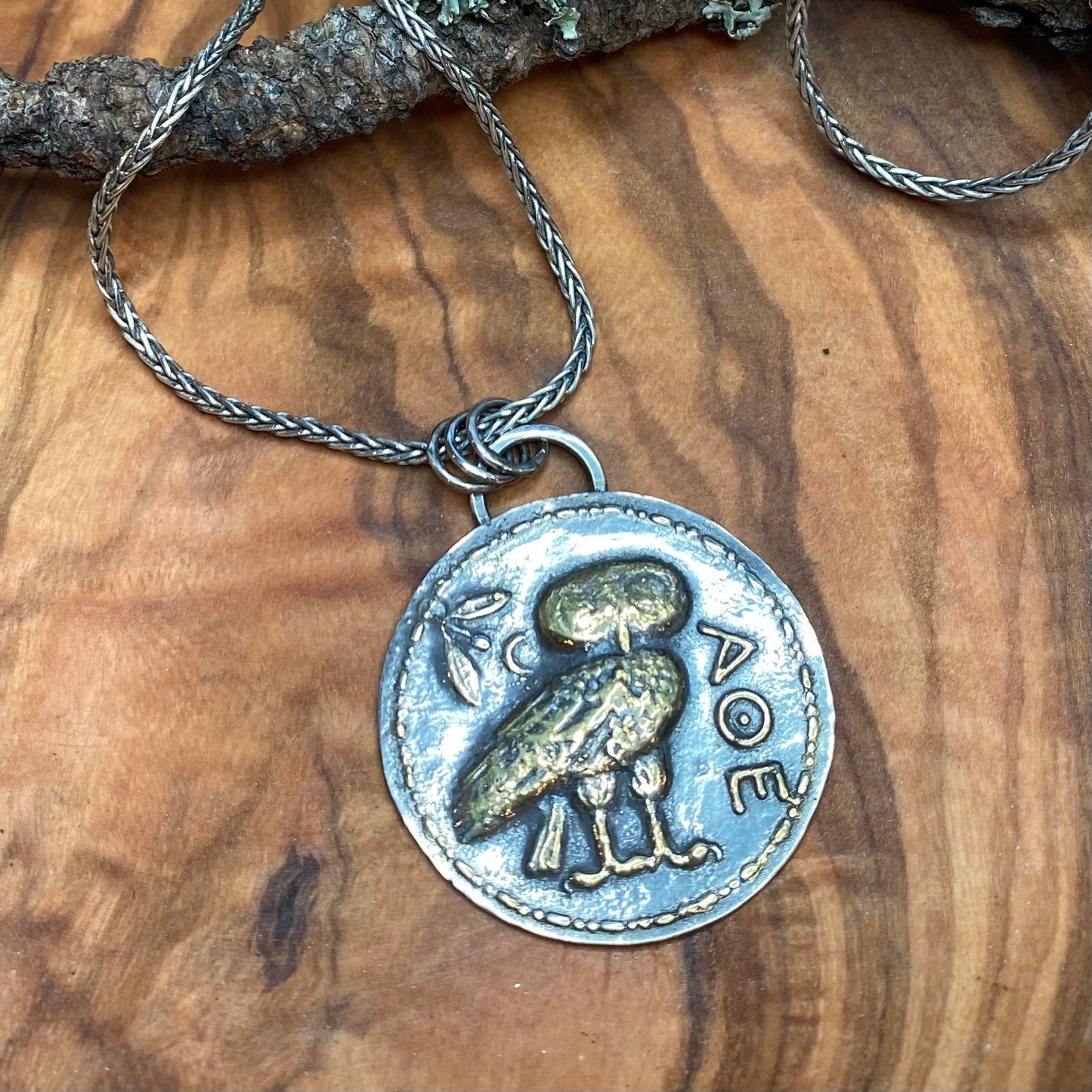 Replica Athenian Owl Coin Necklace